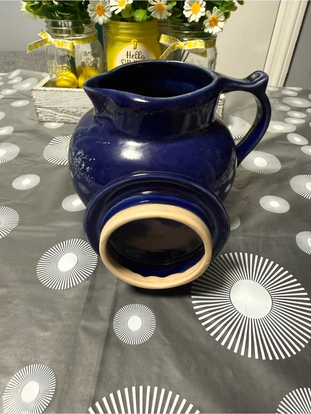 Vintage Christian Ridge Pottery Blue Cupper Coffee Carafe - Picture 3 of 7